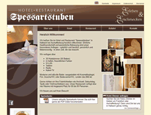 Tablet Screenshot of hotel-spessartstuben.de